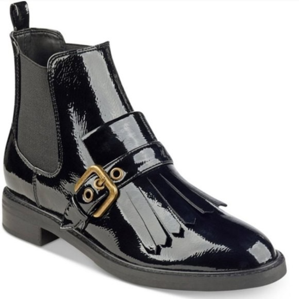 Marc Fisher Brigita Kiltie Buckle Booties Size 8